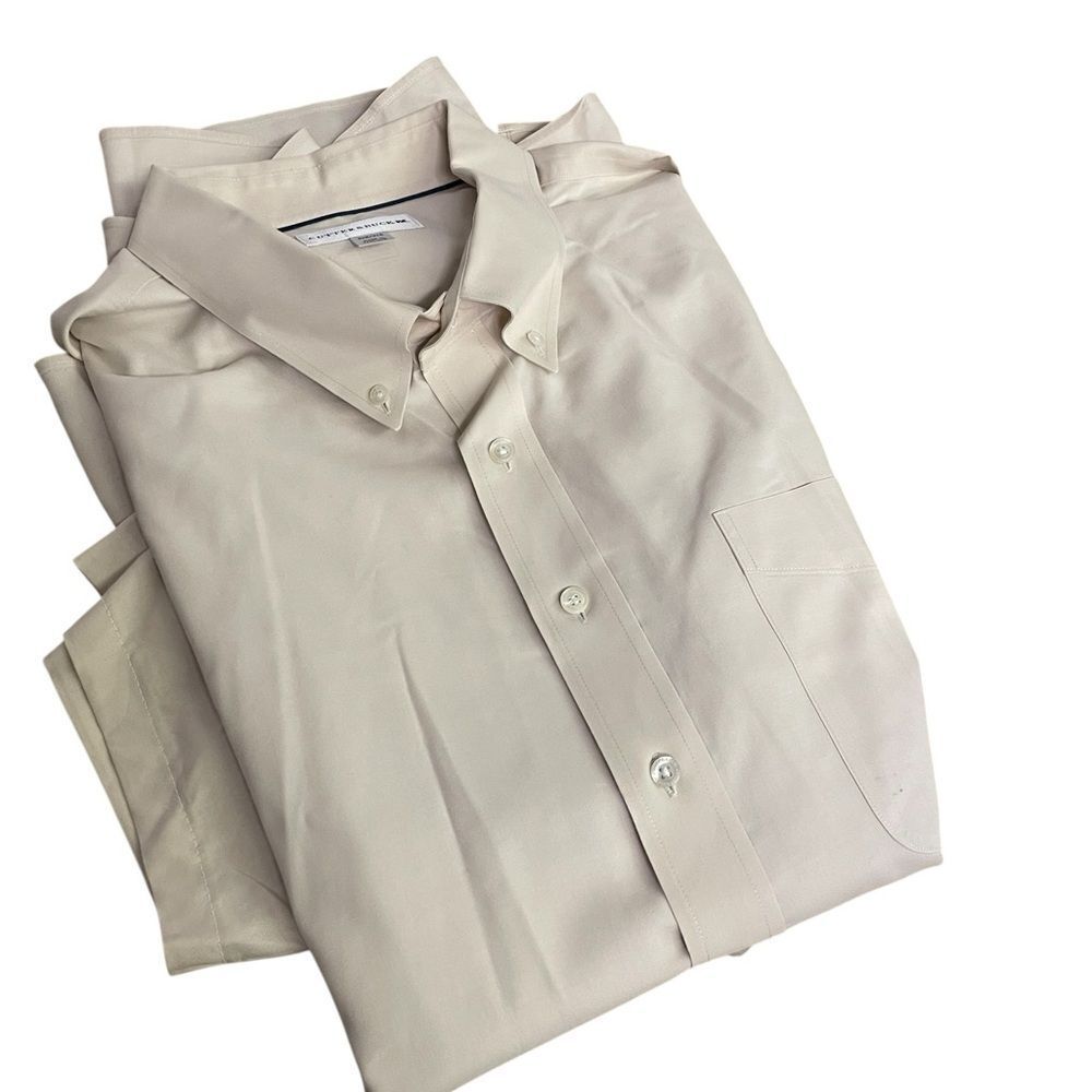 Cutter and Buck Men's Cream Dress Shirt size 3XB like new